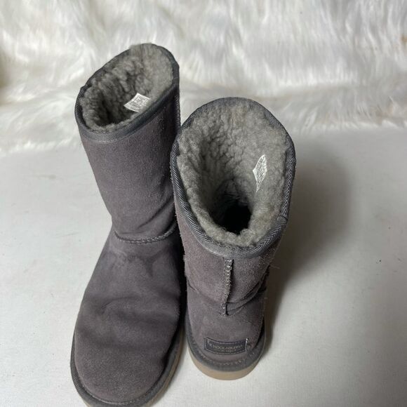 Kookaburra by UGG leather gray suede boots with sheep skin lining size 9 - Picture 7 of 12